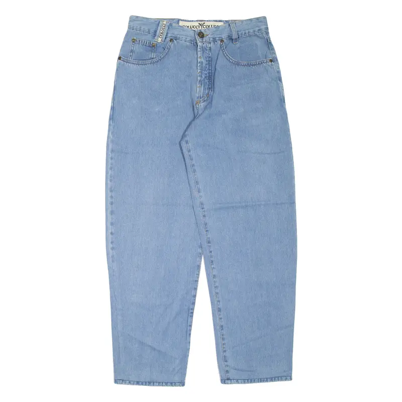 CARLO COLUCCI Womens Jeans Blue Relaxed Mom W30 L28