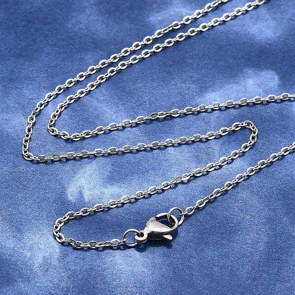 Tarnish Resistant Trendy Unisex 304 Stainless Steel Cable Chain Necklaces