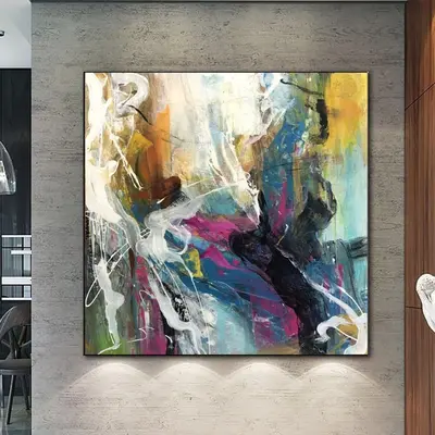 Colorful Abstract Paintings On Canvas Vibrant Art Abstract Fine Art In Vivid Colors Contemporary Painting Hand Painted Artwor...