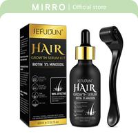 Sefudun 5% Minoxidil Hair Serum (60ml) with Hair Roller Set, Thickens & Strengthens Hair, Suitable for Thanksgiving Christmas...
