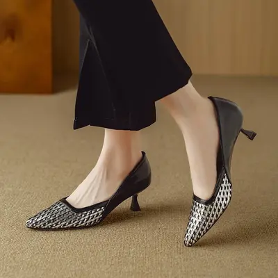 CHIKO Tarne Pointy Toe Kitten Heels Pumps Shoes