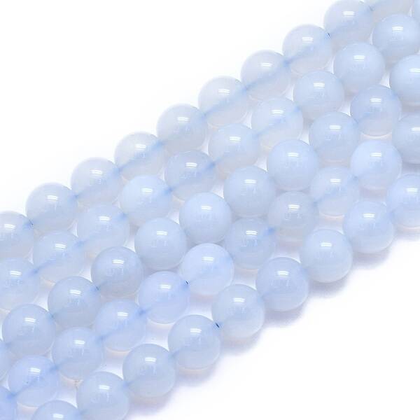 Natural Blue Chalcedony Beads Strands
