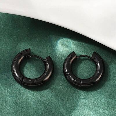 202 Stainless Steel Polishing Hoop Earrings