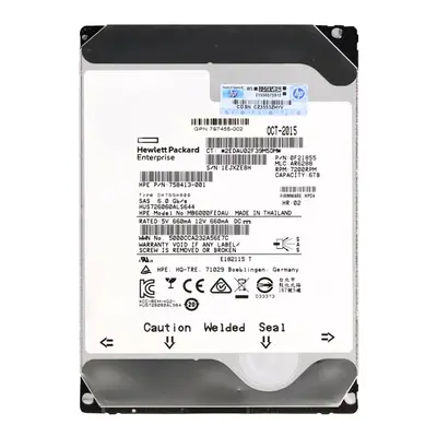 0F21855 HP 6TB 6Gb/s SAS 7200 3.5-Inch 64MB Hard Drive