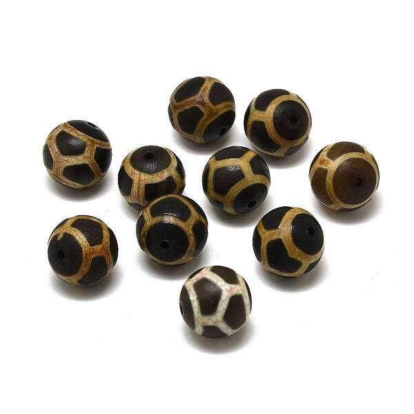 Tibetan Style Turtle/Tortoise Shell dZi Beads