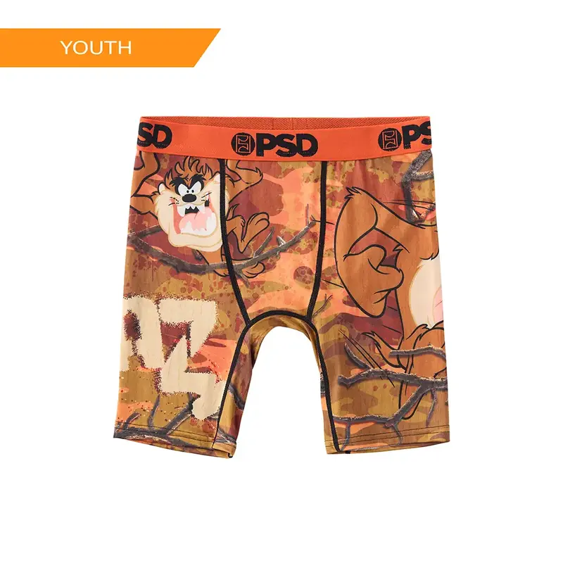 PSD Youth Boy's Woodland Taz Boxer Brief - Soft, Breathable and Comfortable Stretch Underwear