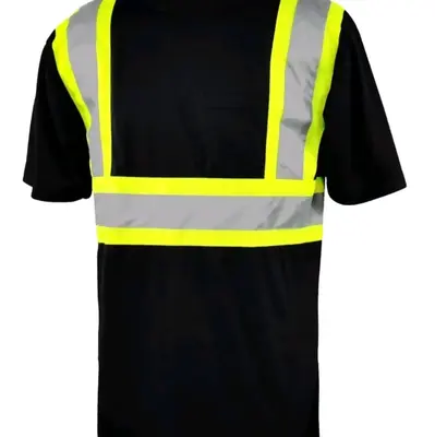 Black Short Sleeve Safety Shirt