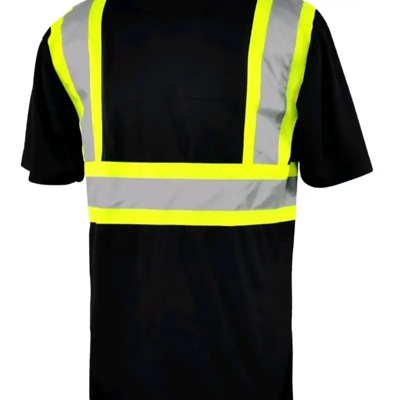 Black Short Sleeve Safety Shirt
