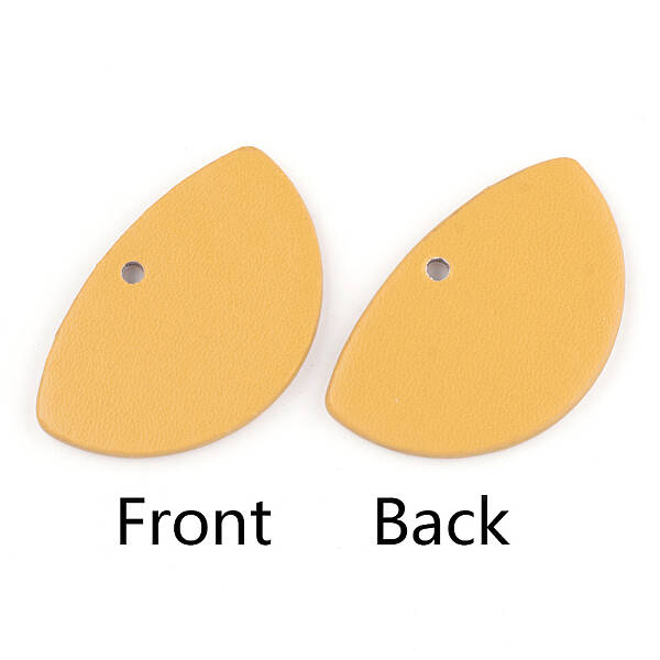 PU Leather Semi Circle Pendants