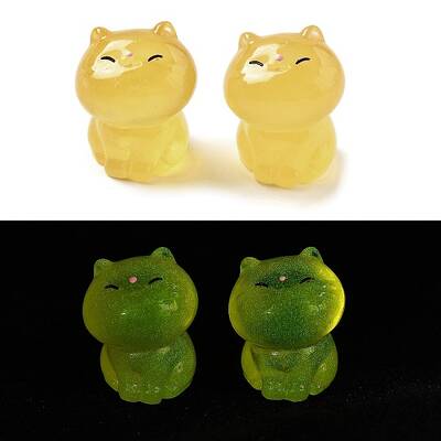Luminous Resin Cute Little Cat Ornaments