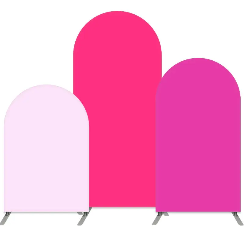Aperturee Hot Pink Purple Arch Backdrop Set Double Sided Tension Fabric Cover | Diy Arch Cover | Diy Round Arch Backdrop | Di...