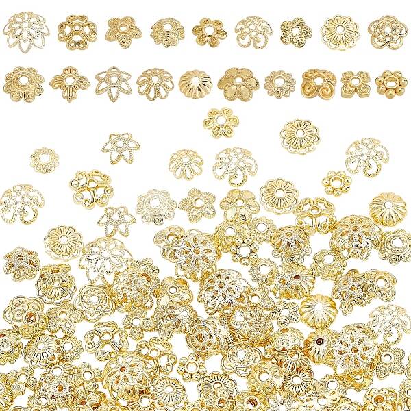 190Pcs 19 Styles Brass Spacer Beads
