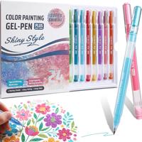 Glitter Gel Pen, 1.0mm Fine Tip Large Capacity Colored Drawing Pen, Sparkle Paint Pen for DIY Craft Making, Coloring, Doodlin...