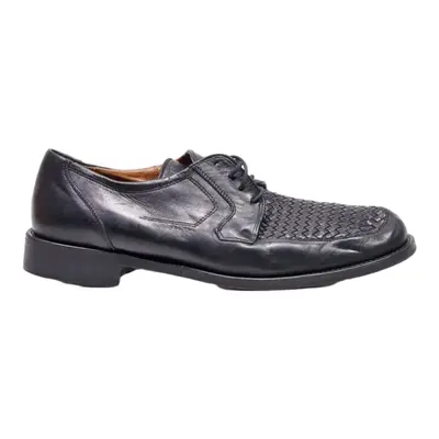 PITTI SHOES Derby Shoes Black Leather Mens UK 9