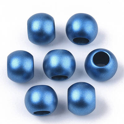 Matte Spray Painted Acrylic European Beads
