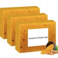 Turmeric & Kojic Soap Bar, 3 Counts/box Lemon Turmeric Kojic Soap Bar, Deep Cleansing & Nourishing Soap Bar, Face Wash & Body...