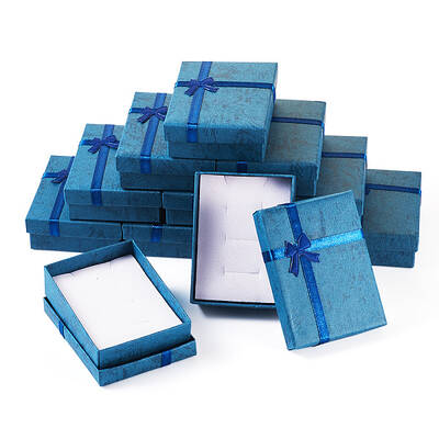 Rectangle Paper Jewelry Set Gift Storage Boxes