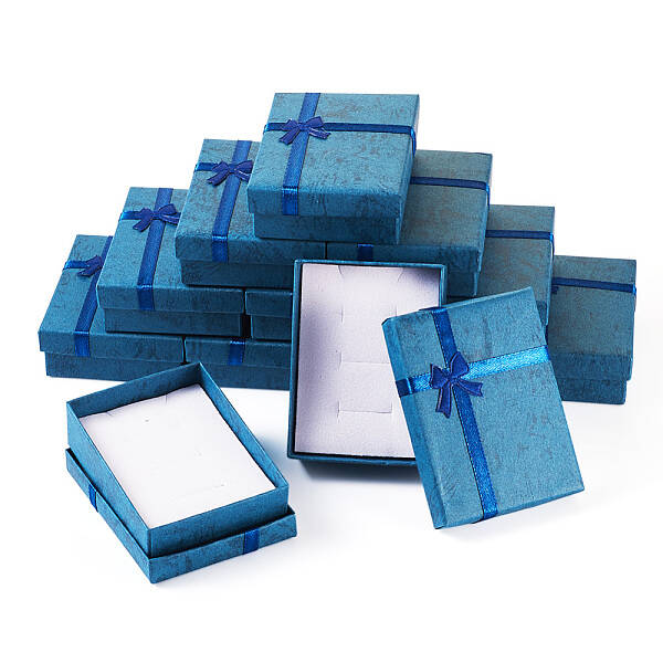 Rectangle Paper Jewelry Set Gift Storage Boxes
