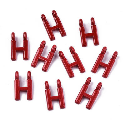 Spray Painted Alloy  2-Loop Link Pendants