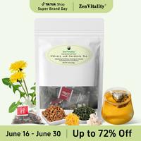 ZenVitality: Chicory and Gardenia Tea 25 Tea Bags per Pack - a Natural Blend of Eight Herbal Ingredients 125g per Pack Bevera...
