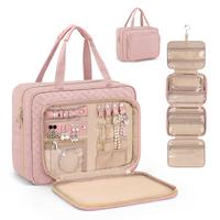 Wedama Toiletry Bag with Hanging Hook Jewelry Organizer Makeup Cosmetic storage for Travel weekender 12''*4.3''*9'' Valentine...