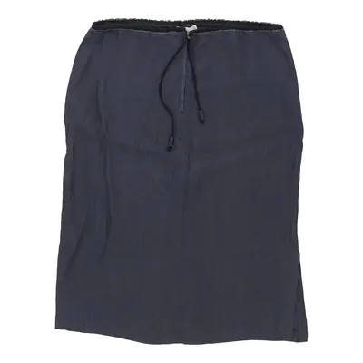 Fendissime Mini Skirt - 32W UK 12 Blue Linen Blend | Size: UK 12