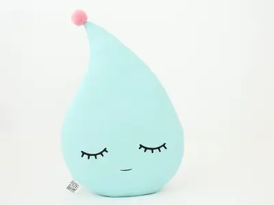 Mint Raindrop Pillow