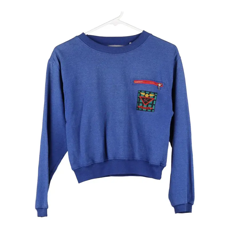 Age 6-7 Honors Sweatshirt - Medium Blue Cotton Blend