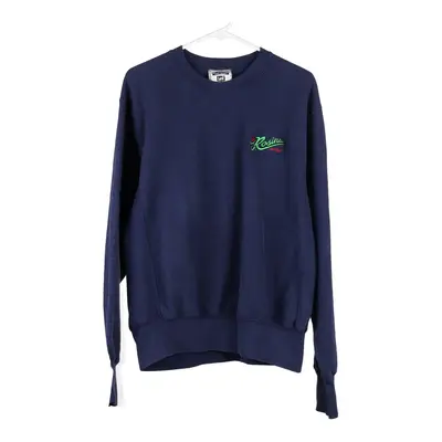 Rosina Lee Embroidered Sweatshirt - Medium Blue Cotton