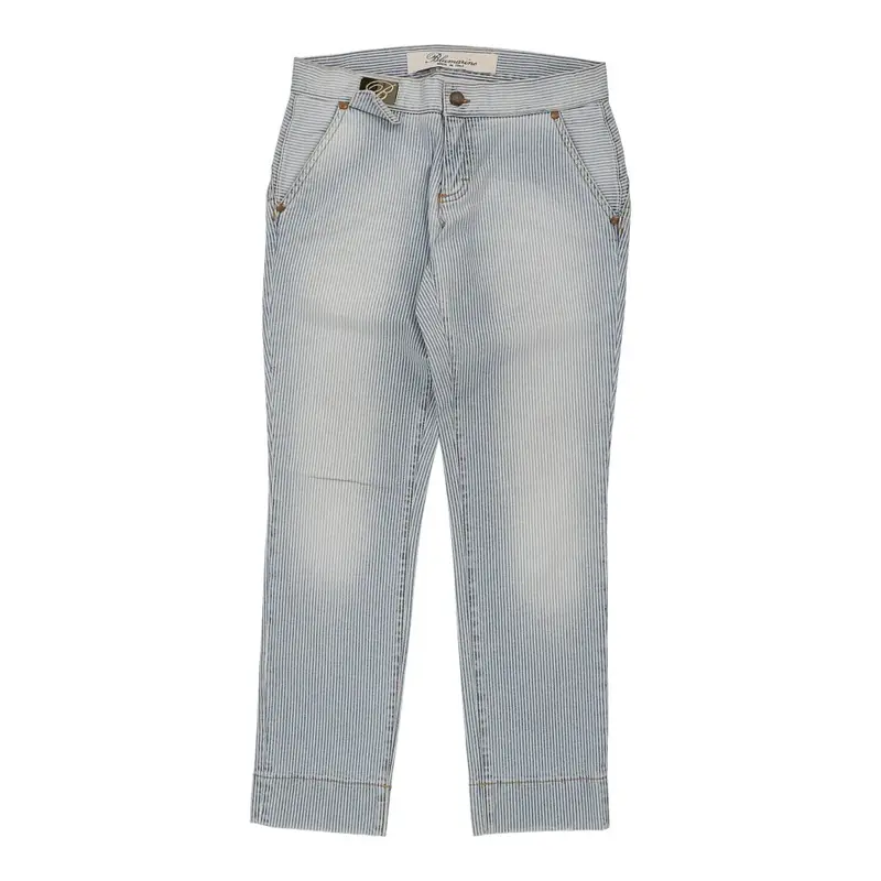 Blumarine Striped Jeans - 28W UK 8 Blue Cotton | Size: UK 8