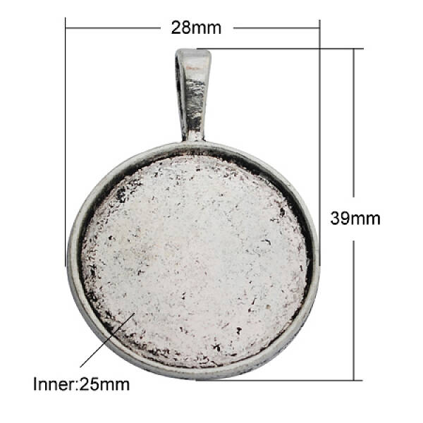Alloy Pendant Cabochon Settings