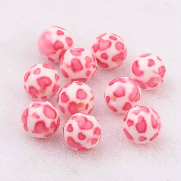 Spray Painted Resin Beads