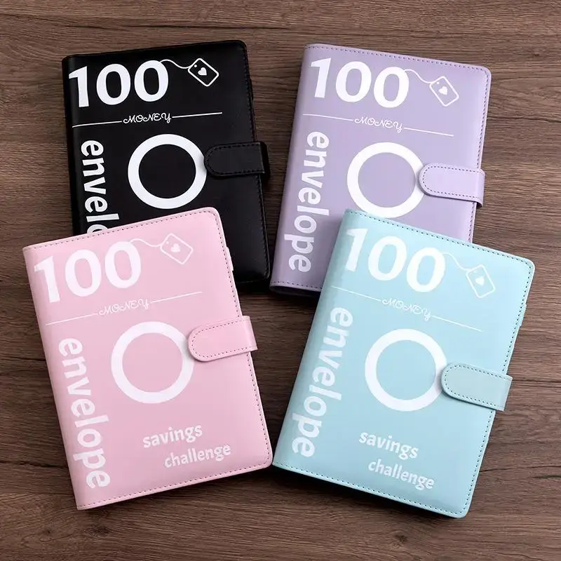 A5 Savings Challenge Book with Cash Envelope, 1 Set Money Saving Binder, Budget Planner, Durable Personal Finance Planner for...
