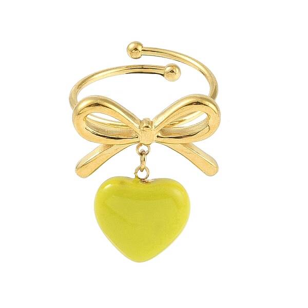 Bowknot 304 Stainless Steel Open Cuff Ring