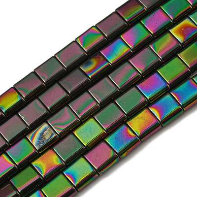 Electroplated Non-magnetic Synthetic Hematite Beads Strands