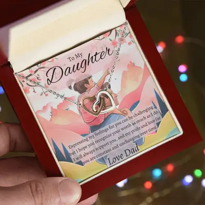 Forever Connected - Father to Daughter Heart Necklace