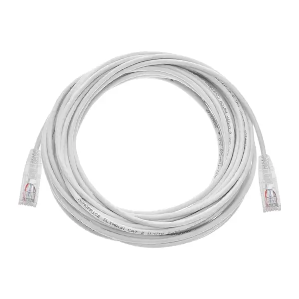 34624 Monoprice Cat6 Component Level Ethernet Cable SlimRun Pure Bare Copper UTP 28AWG 550MHz Snagless RJ45 25ft White