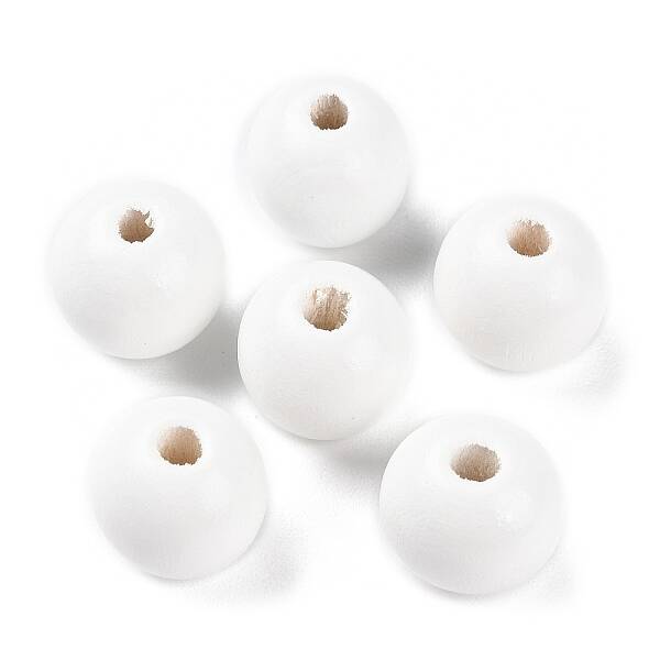 Spray Painted Natural Wood Beads