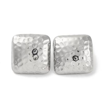304 Stainless Steel Square Stud Earrings