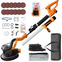 Electric Drywall Sander (1050W) With Vacuum, Heavy Duty Drywall Sander with LCD Digital Display,9 Variable Speed 800-2100RPM,...