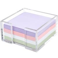 Acrylic Notepad Storage Holder, 1 Count Clear Acrylic Sticky Note Holder, Desk Organizer for Home Study Room Office Dormitory...