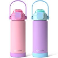 Fimibuke Insulated Water Bottle with Pop-Open Straw & Spout Lid, 2-in-1 Leak-Proof Stainless Steel Tumbler, BPA-Free Travel C...