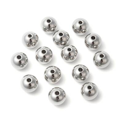 Tarnish Resistant 304 Stainless Steel Solid Beads