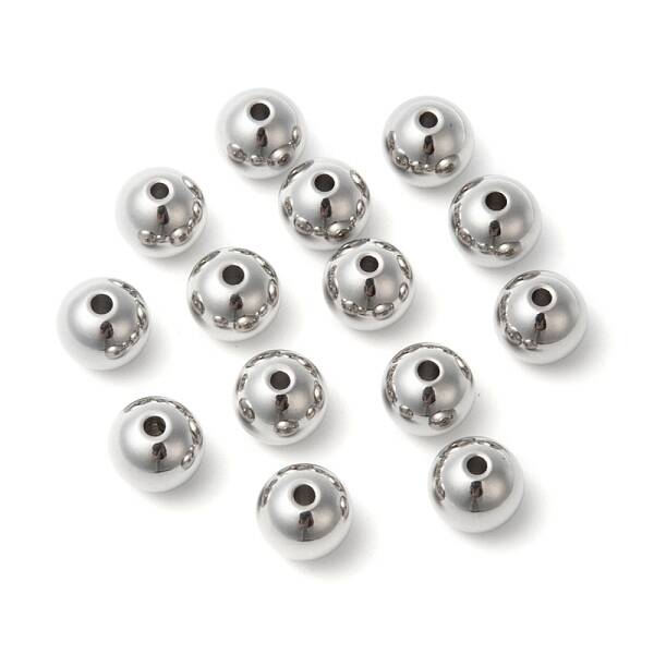 Tarnish Resistant 304 Stainless Steel Solid Beads