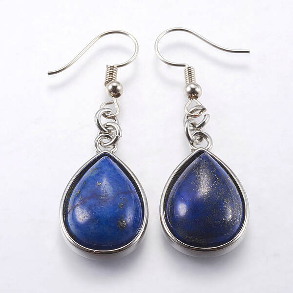 Natural Lapis Lazuli Dangle Earrings