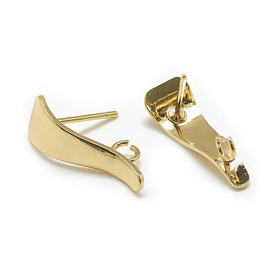 Brass Stud Earring Findings