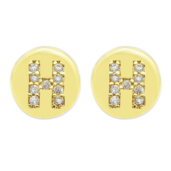 Brass Micro Pave Clear Cubic Zirconia Beads