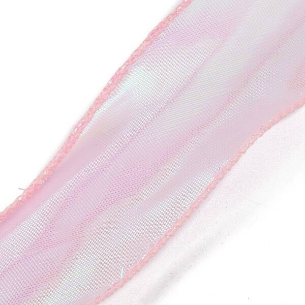 Flat Rainbow Color Nylon Organza Ribbon