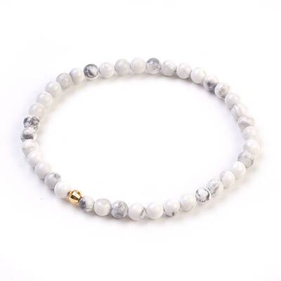 Natural Howlite Stretch Bracelets