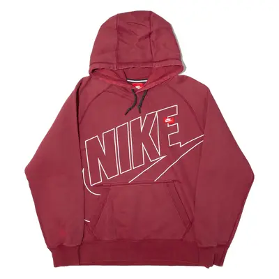 NIKE Mens Maroon Hoodie L